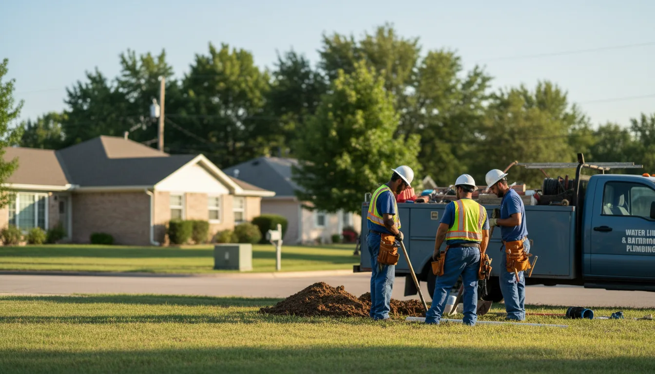 Residential water line and bathroom plumbing service in Charlton Heights, WV